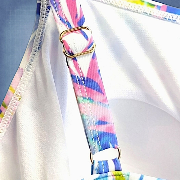 🆑️ CLEARANCE One Piece Side Ruching Rainforest Print Swimsuit Size XL - Picture 11 of 12